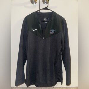 Miami Marlins Nike Black Dri-FIT Authentic Collection Top